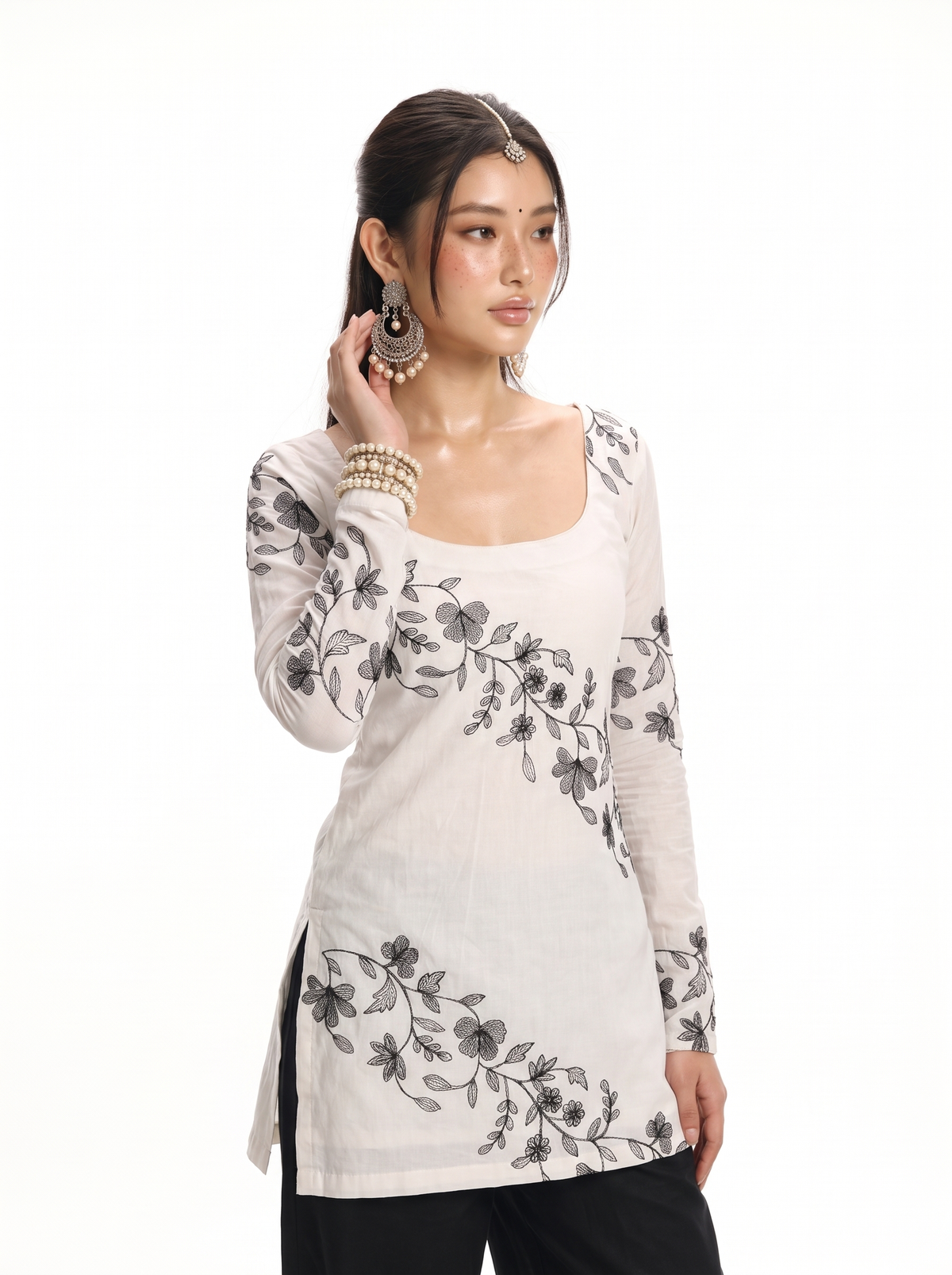Zisha Deep Back Kurti