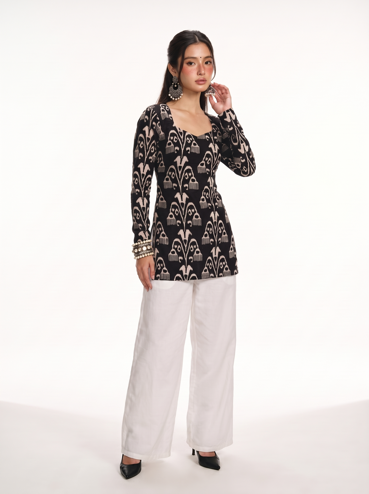 Tareef Full Sleeve Corset Kurti