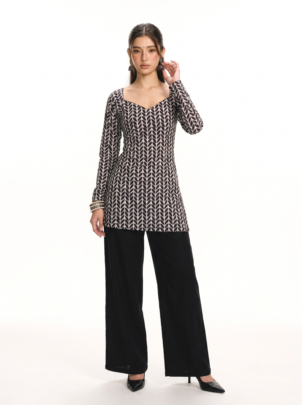 Saanvi Full Sleeve Corset Kurti