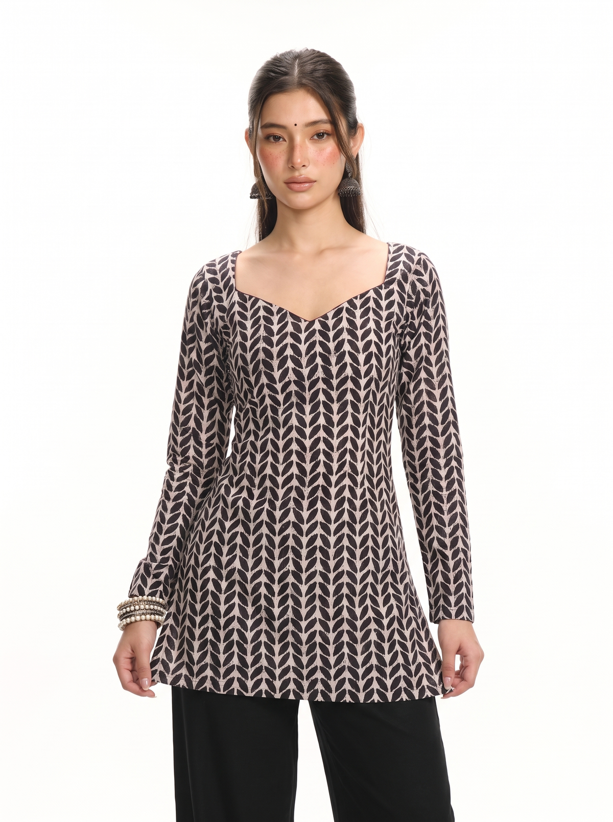 Saanvi Full Sleeve Corset Kurti