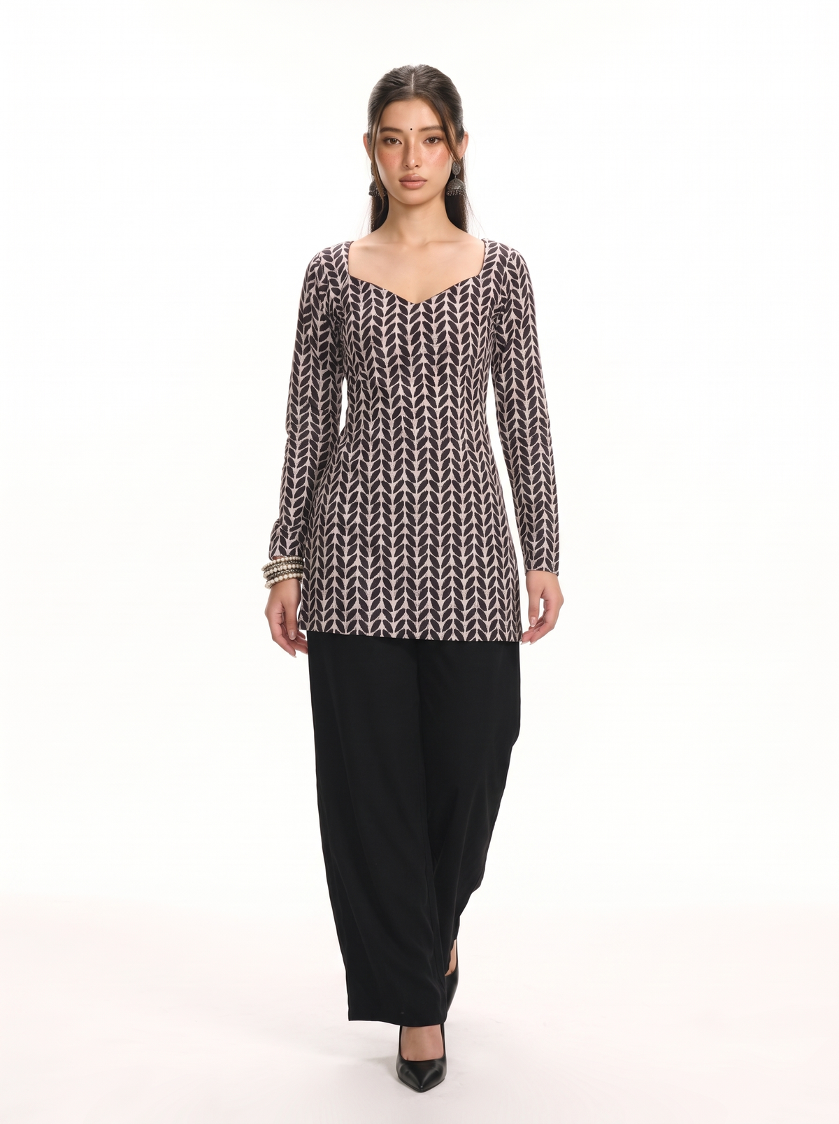 Saanvi Full Sleeve Corset Kurti