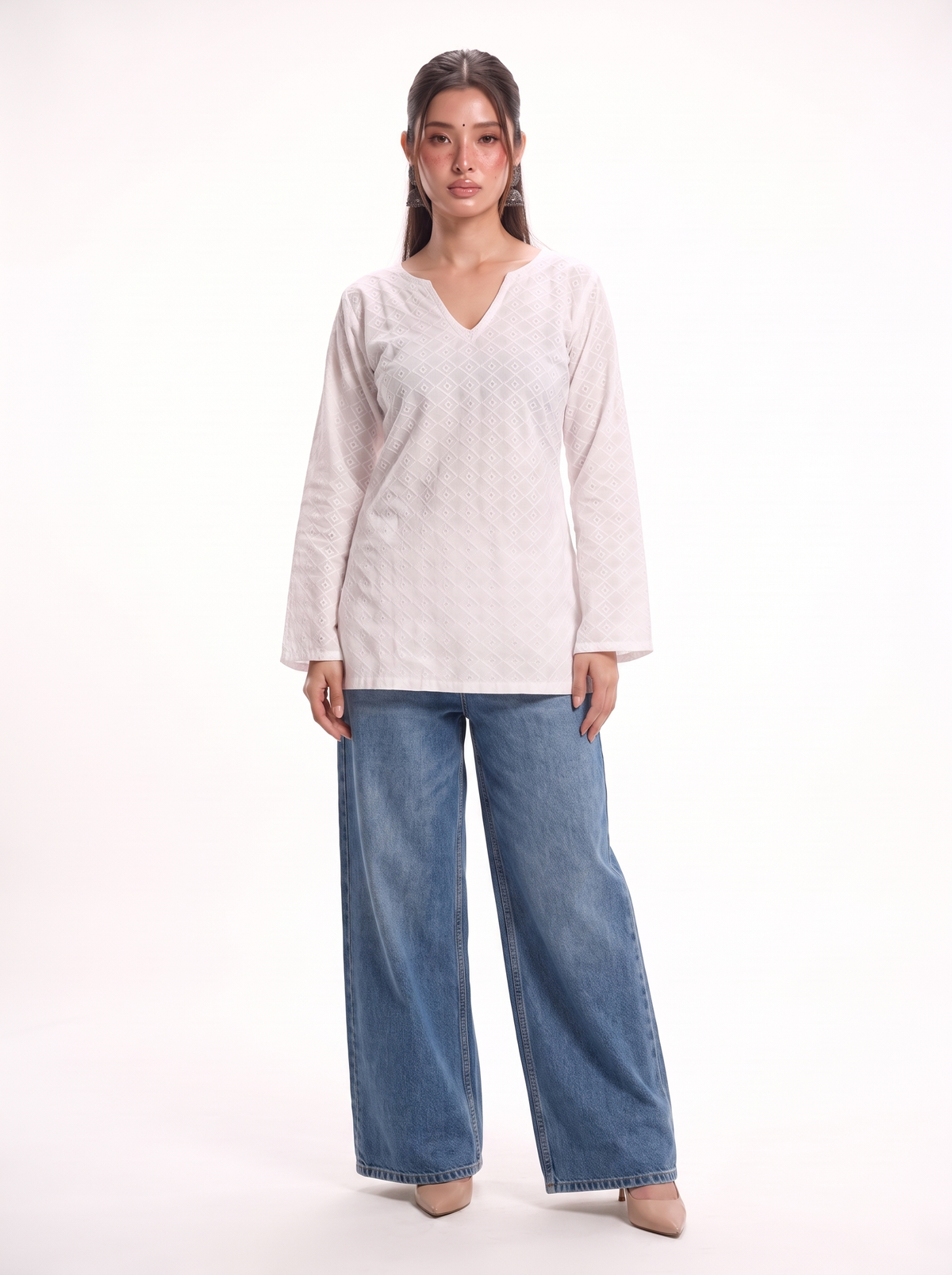 Raahat Chikan Oversize Kurta