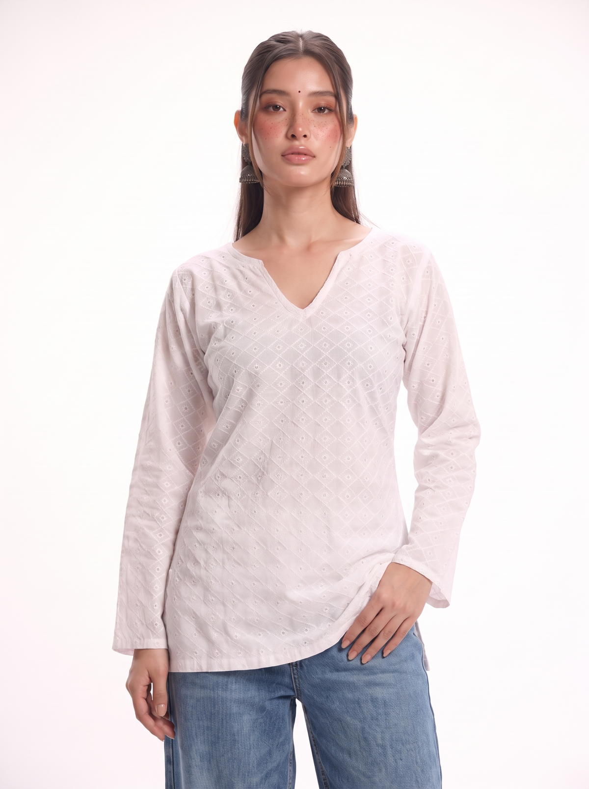 Raahat Chikan Oversize Kurta