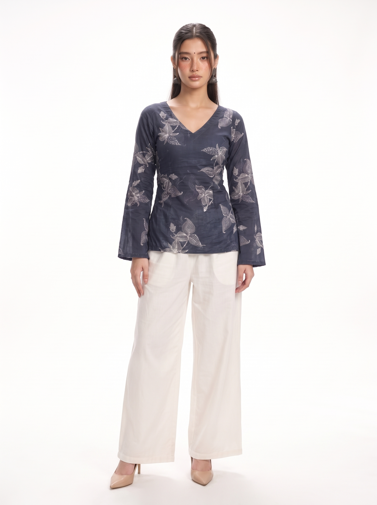 Aisha Bell Sleeve Corset Kurti