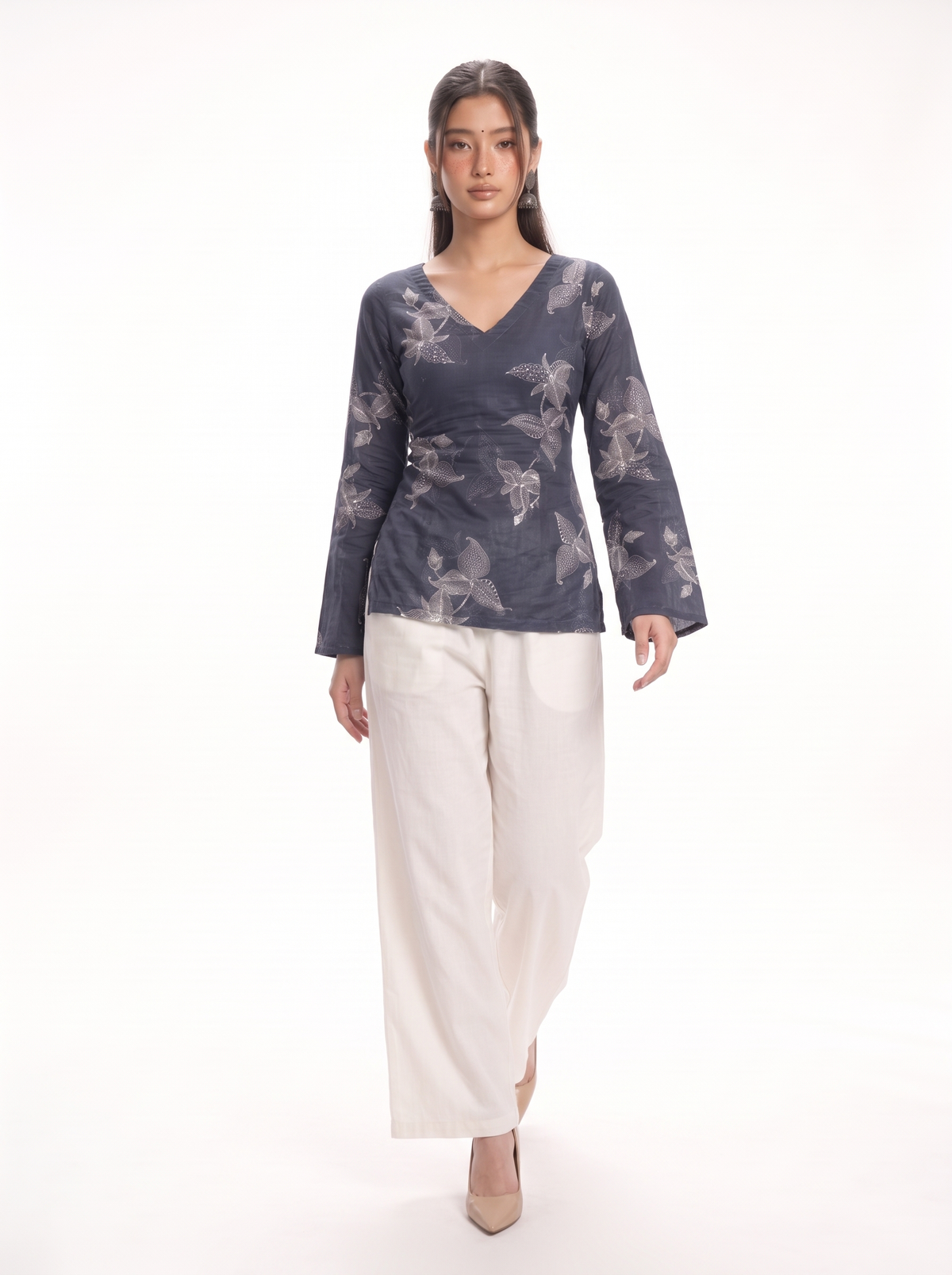 Aisha Bell Sleeve Corset Kurti