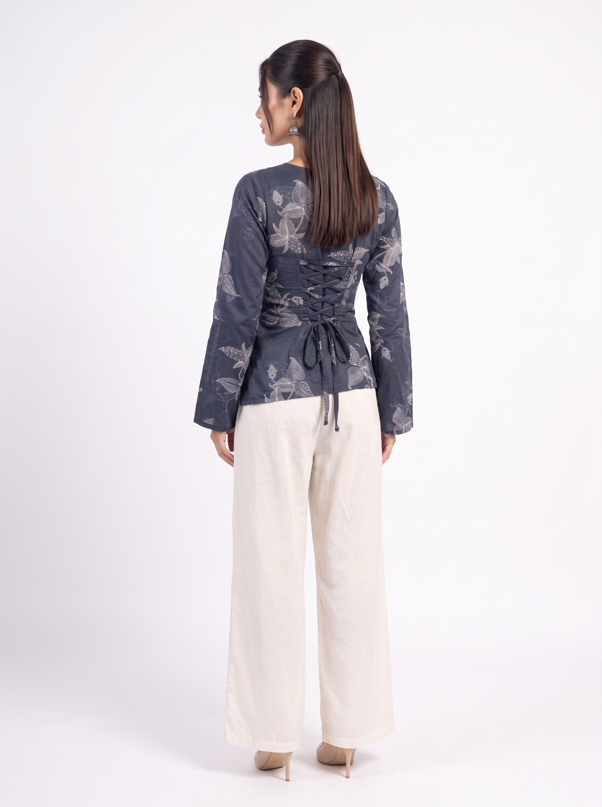 Aisha Bell Sleeve Corset Kurti