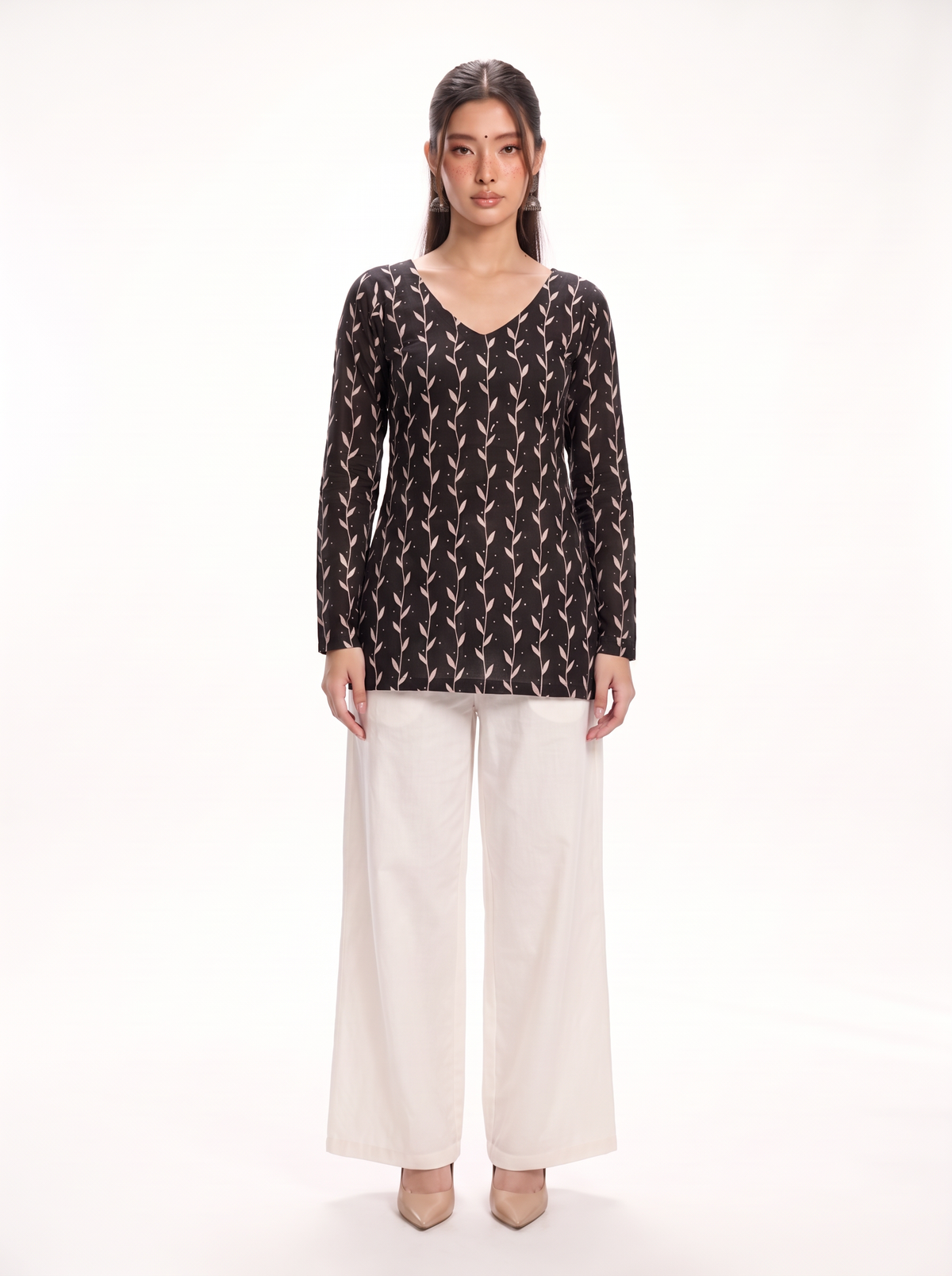 Jhumka Full Sleeve Corset Kurti