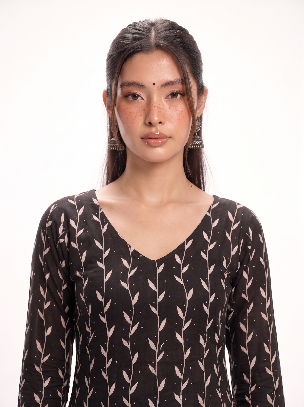 Jhumka Full Sleeve Corset Kurti