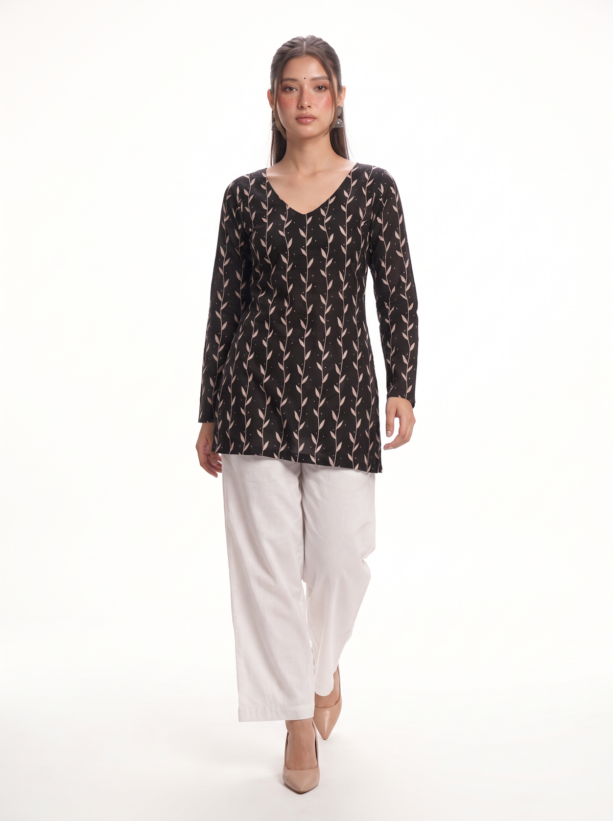 Jhumka Full Sleeve Corset Kurti
